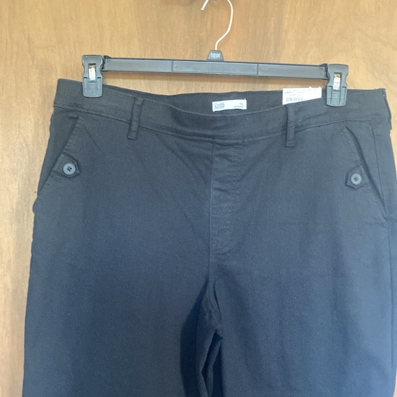 Croft & barrow mid rise wide leg black pant with stretch size XXL - Picture 5 of 17
